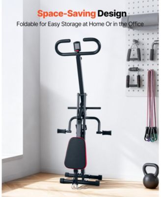 Foldable Squat & Row Trainer with Resistance Bands for Home Glute and Leg Workouts