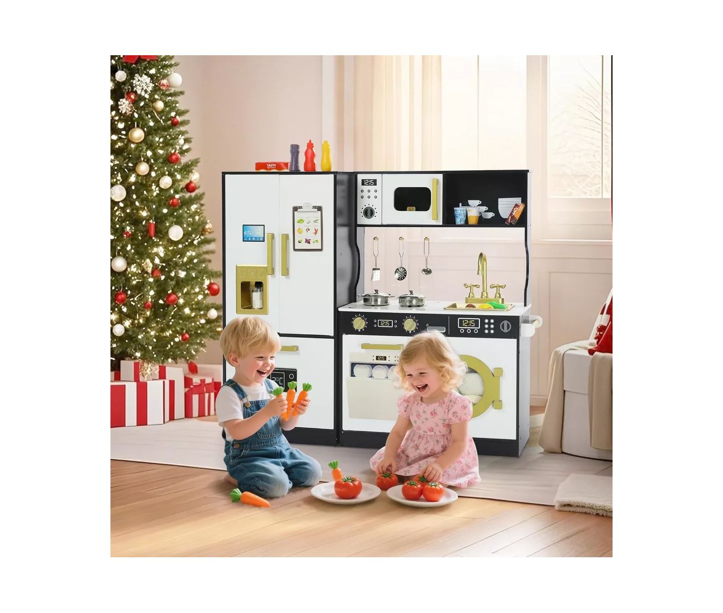 Детская игрушка Kinder King Working Ice Maker Pretend Play Kitchen, Ages 3+, цвет: Чёрный — фото 3