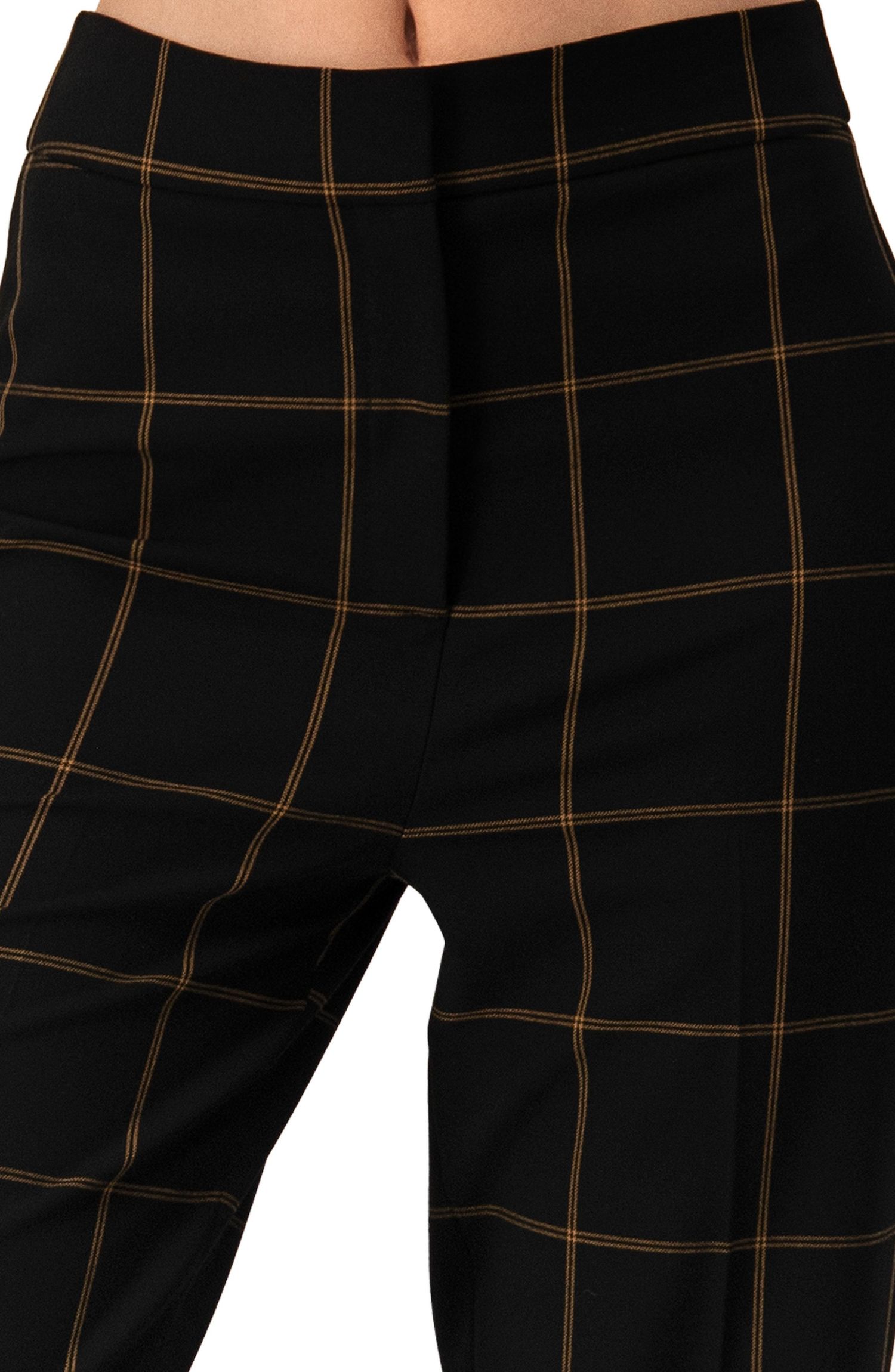 Women's Black Tailored Straight-Leg Trousers