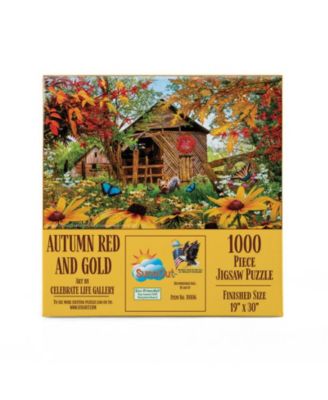 Autumn Red and Gold 1000 piece Jigsaw Puzzle for Adults