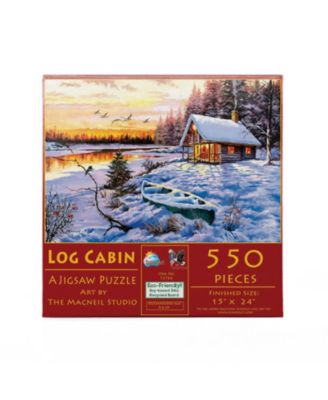 Log Cabin 550 piece Jigsaw Puzzle for Adults