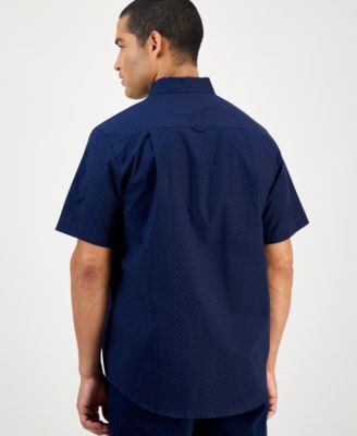 Men's Micro Dot Print Stretch Cotton Shirt, Created for Macy's