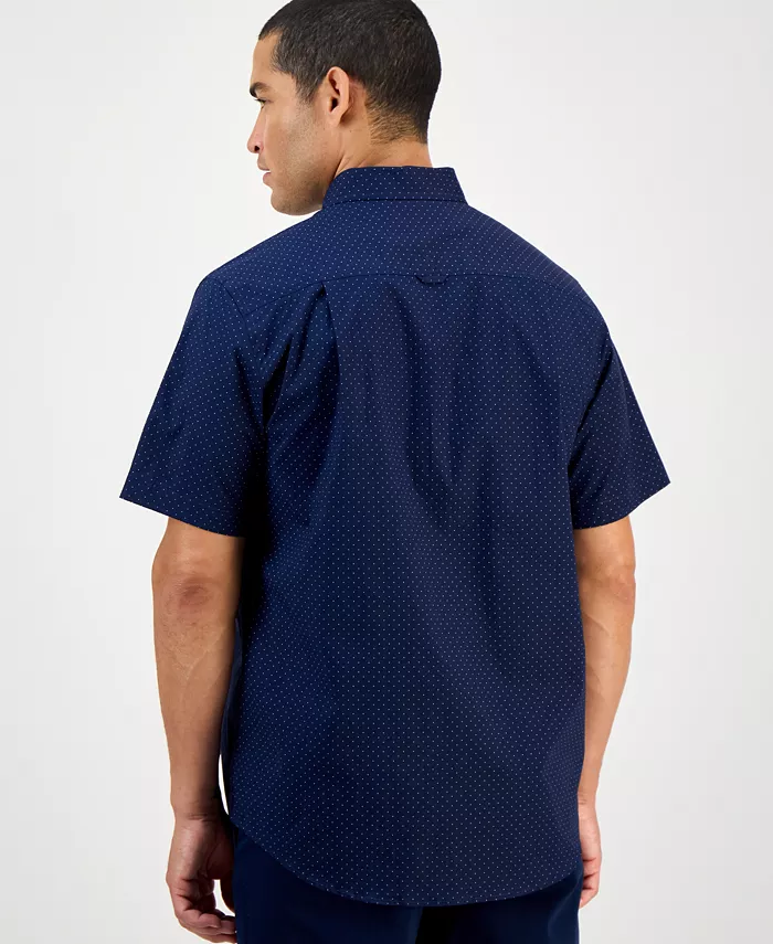 Men's Micro Dot Print Stretch Cotton Shirt - thumbnail 2