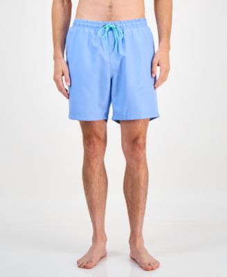 Men's Quick-Dry Performance Solid 7" Swim Trunks, Created for Macy's 