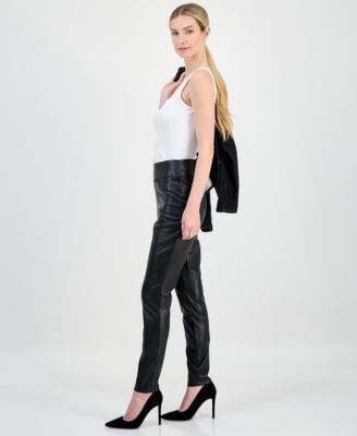 Women's Faux-Leather Leggings, Created for Macy's 