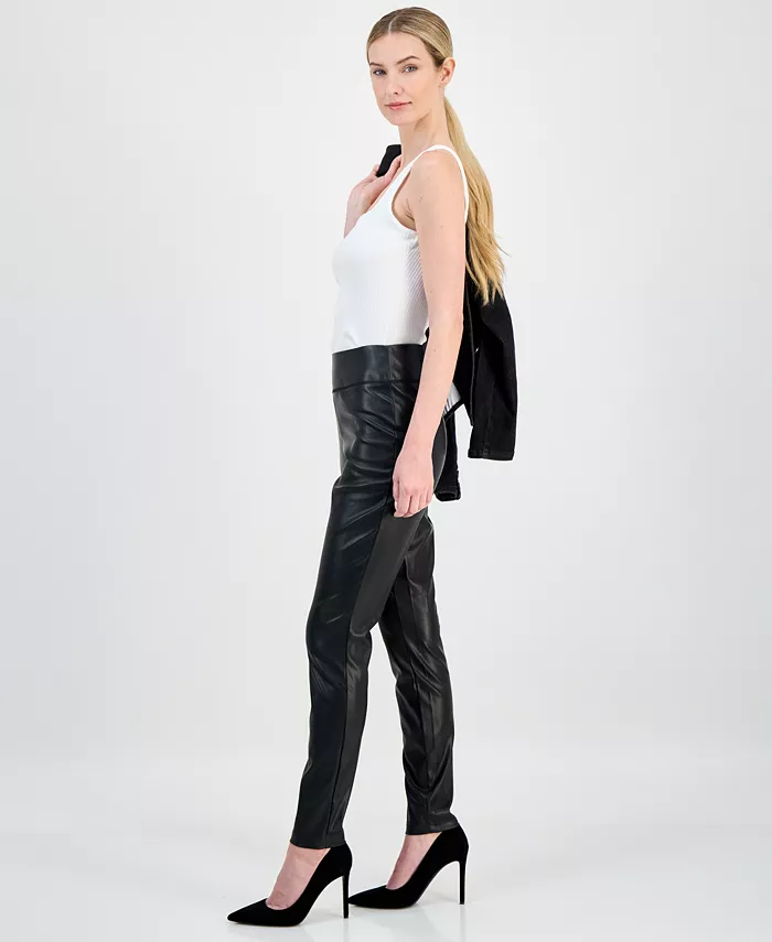 Women's Faux-Leather Leggings - thumbnail 2