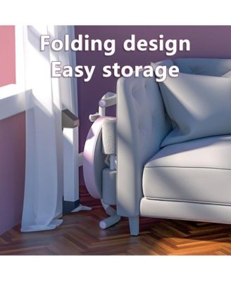 Foldable Ab Machine with Twisting & Crunching, Core Trainer with Adjustable Height and Back Support