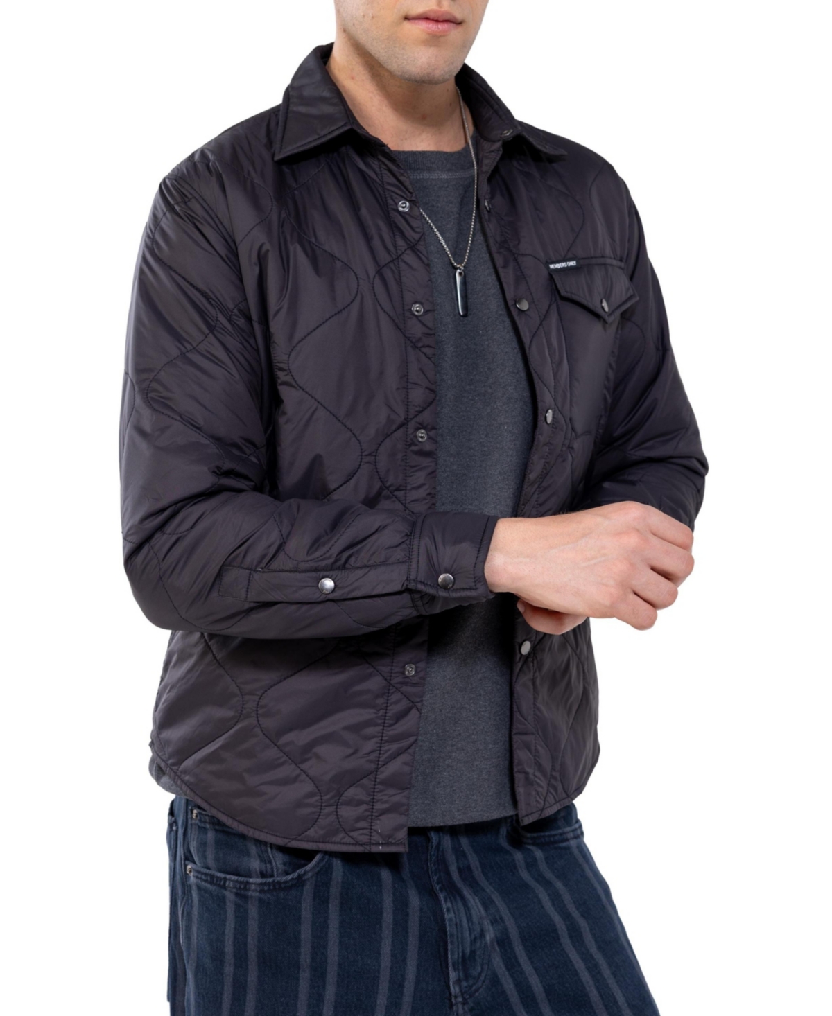 Members Only Men's Quilted Shirt Jacket