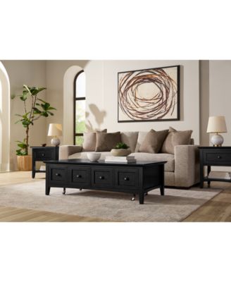 55" Solid Wood Hedworth Rectangle Coffee Table