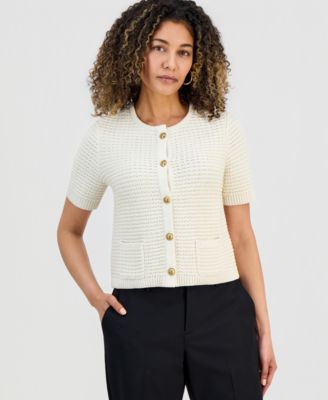 Petite Short-Sleeve Cardigan