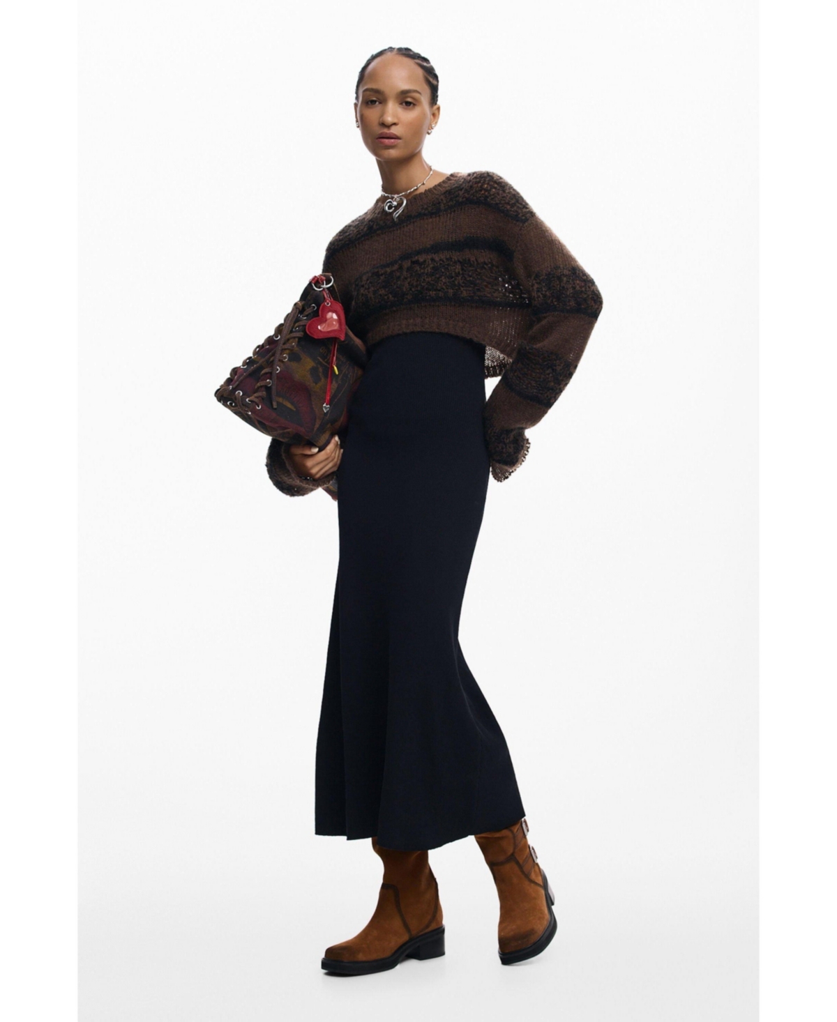 Desigual Women's Large graffiti lips bag