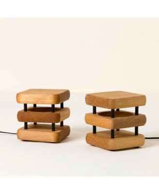 Long Distance Friendship Wood Mini Touch Lamp