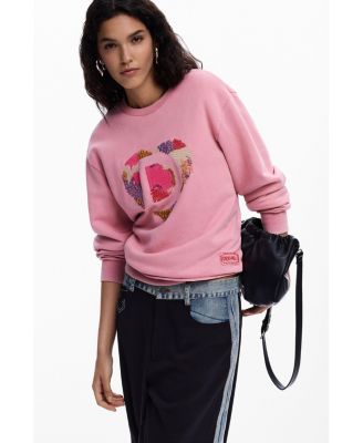Women's Sweatshirt with heart embroidery