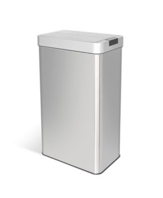 16 Gallon Stainless Steel Slim Motion Sensor with Butterfly Lid Trash Can