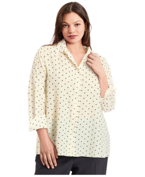 Женская блузка Avenue Button Front, цвет: Слоновая кость