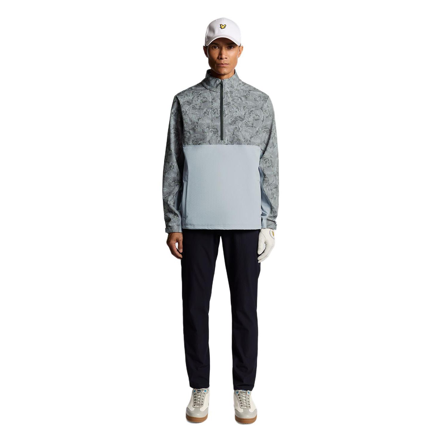 Men's Golf Printed Half Zip Windjammer Jacket