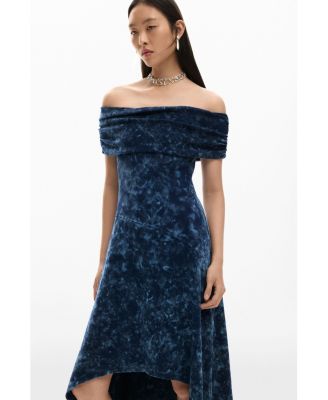 Women's Asymmetric Tie-Dye Dress