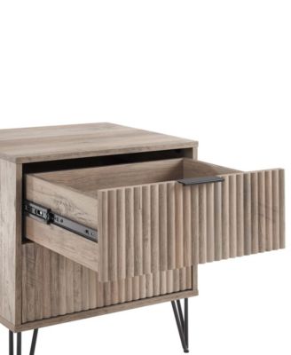 Dumbo Fluted 2-Drawer Wood Nightstand, Set of 2