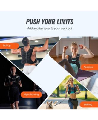 Weighted Vest, 30lb Adjustable Training Vest with Reflective Stripe