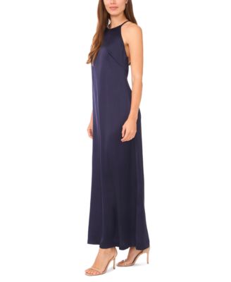 Women's High-Neck Open-Back Maxi Dress