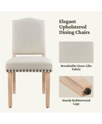 2PCS Upholstered Kitchen Chairs Dining Room Chairs