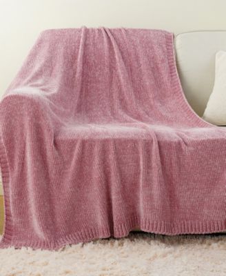 Lifestyle Solid Woven Micro Chenille Throw, 51" x 67"