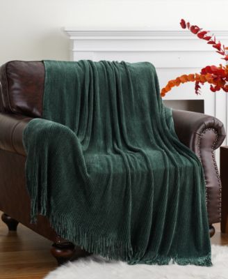 Classic Textured Ribbed Knit Throw, 50" x 60"