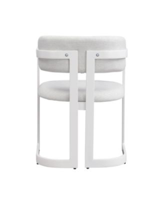 + 2 Pc. Set + Fabric & Metal + Upholstered + Dining Chairs