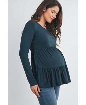 Maternity Long Sleeve Empire Waist Top