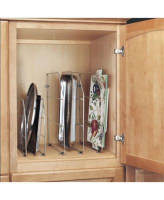 12" Kitchen Cabinet Baking Sheet Organizer, Chrome, 597-12CR-2-1