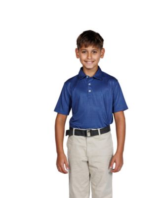 Boys Mini Houndstooth Performance Polo