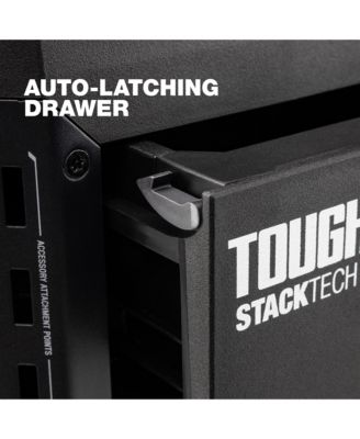 StackTech 1-Drawer Tool Box, Durable Plastic Storage Organizer, Black