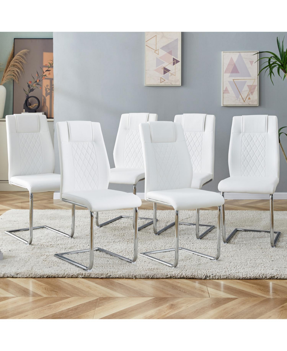 Streamdale Furniture Streamdale Modern Faux Leather Dining Chairs (Set of 6)