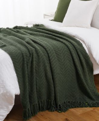 Herringbone Chenille Knit Throw, 50" x 60"