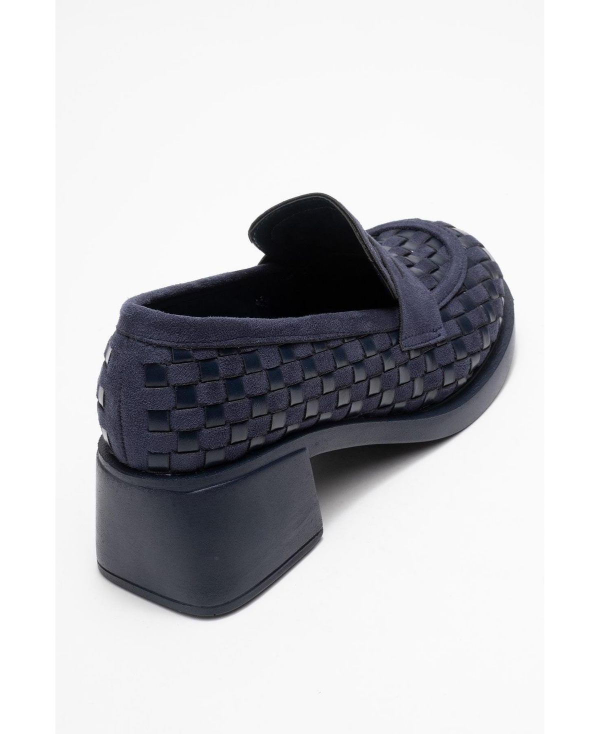 Prologue Shoes Marlon Woven Block Heel Loafer