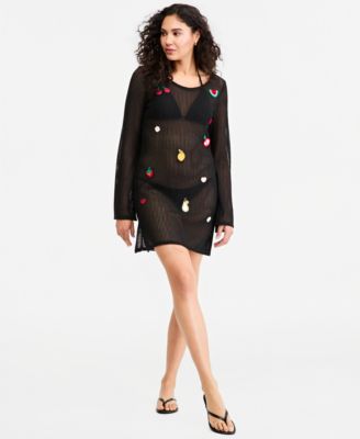 Women's Fruit Patch Crochet Swim Cover-Up Dress