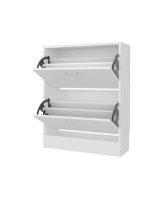 Ozzy Shoe Cabinet, 2 Tilt-Out Doors, Slim Design