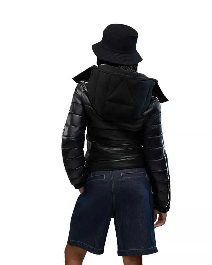 Women's Rousset Lightweight Cinched Puffer Jacket with Contrast Detailing - thumbnail 6