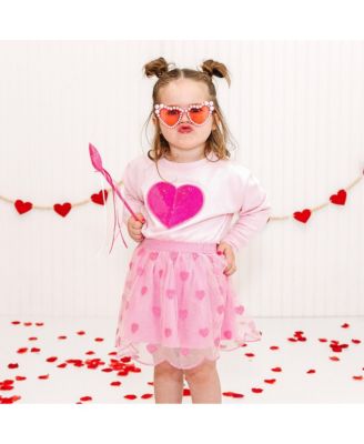 Baby Girls Heart Sequin Patch Sweatshirt