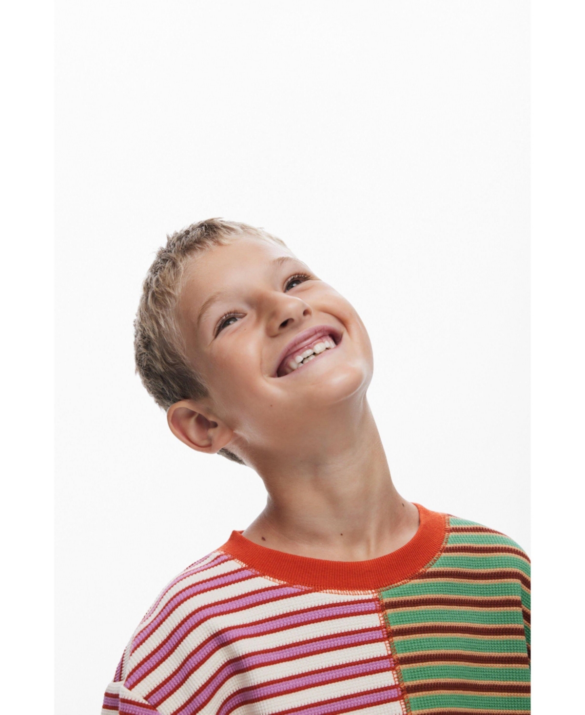 Desigual Boys Boys's Two-tone striped T-shirt