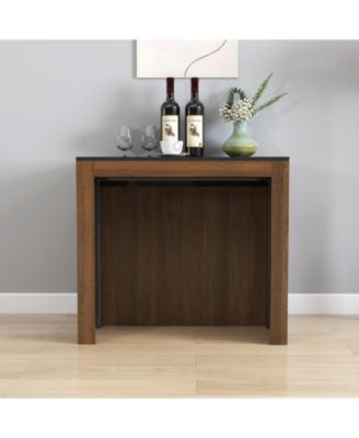 Extendable Dining Table with Outlet & Storage