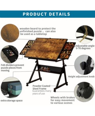  1500 pieces Jigsaw Puzzle metal Table board for adults gift with 4 trays