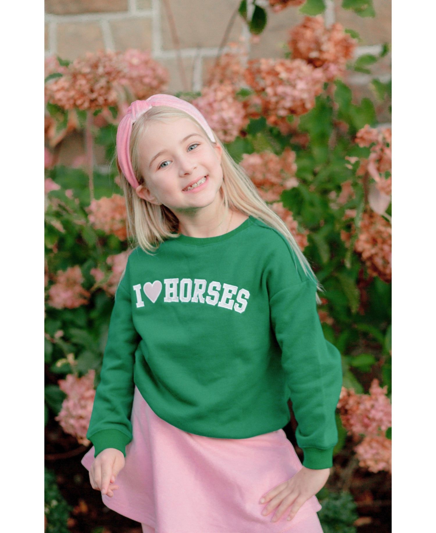 Girls Little/Big I Heart Horses Sweatshirt