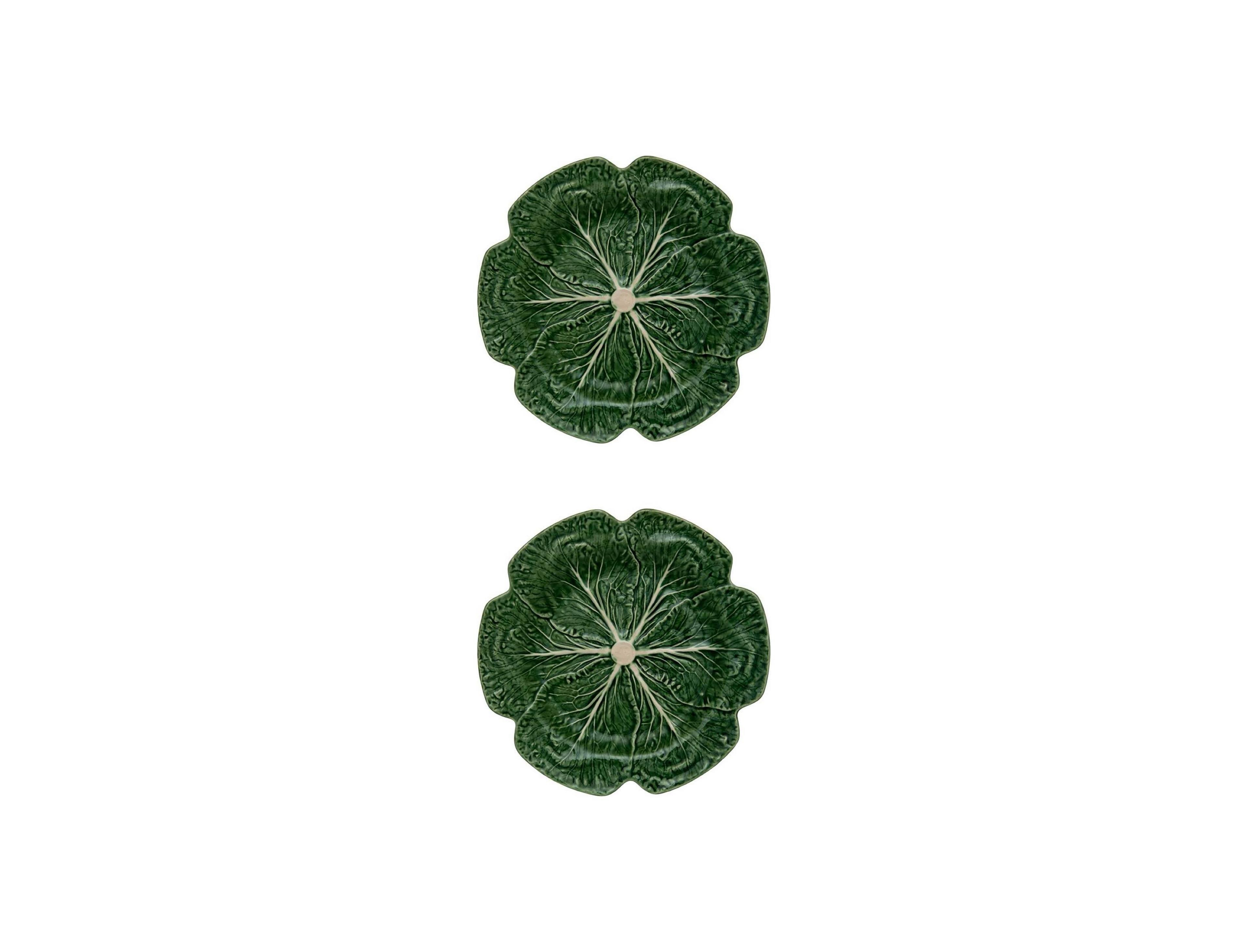 Bordallo Pinheiro Cabbage Charger Plate, Set of 2