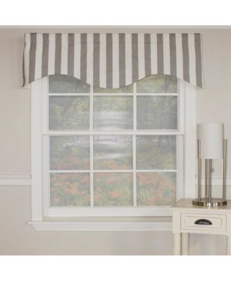 Awning Style Stripe Design 3" Rod Pocket Valance, 50" x 17"