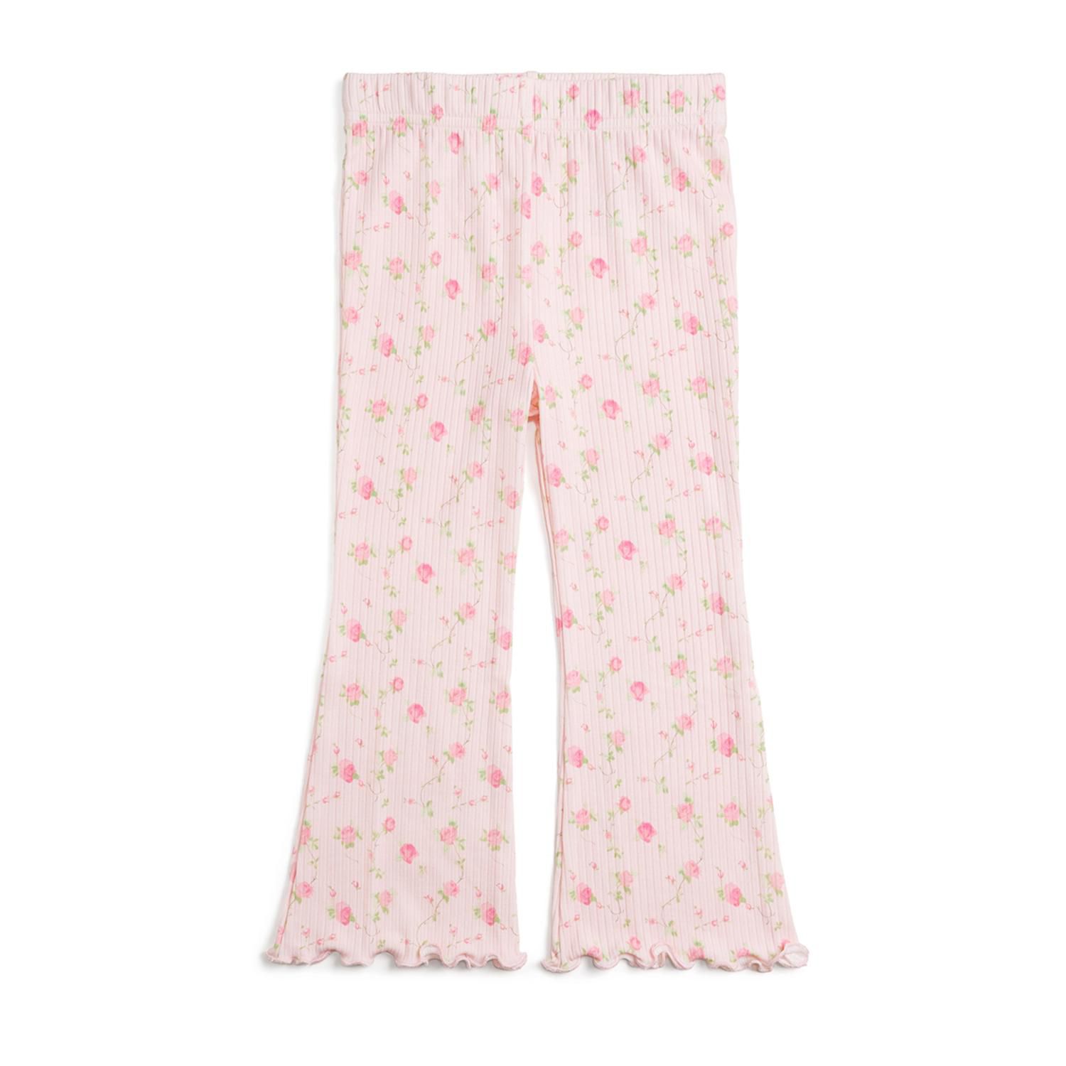 Baby Girls Pink Rose Flare Legging