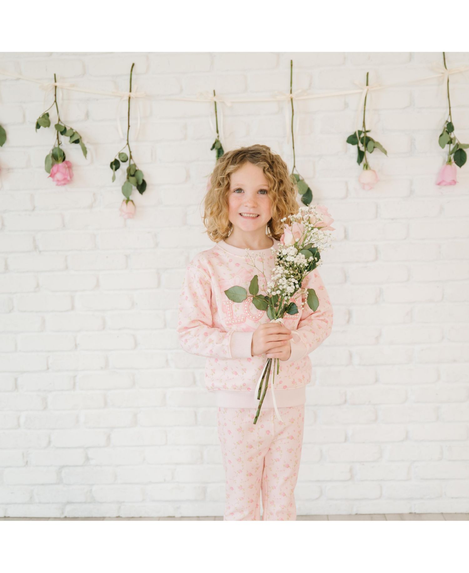 Big Girls Pink Rose Flare Legging