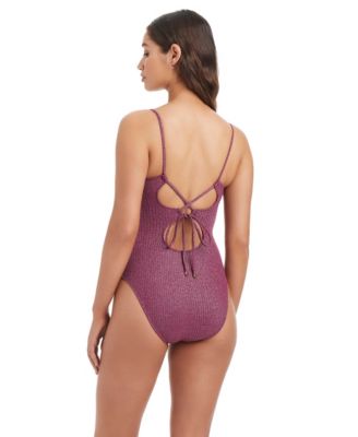Women's Rib & Shine Over-The-Shoulder Monokini, Macy's Exclusive