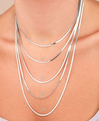 Thin Herringbone Chain Necklaces