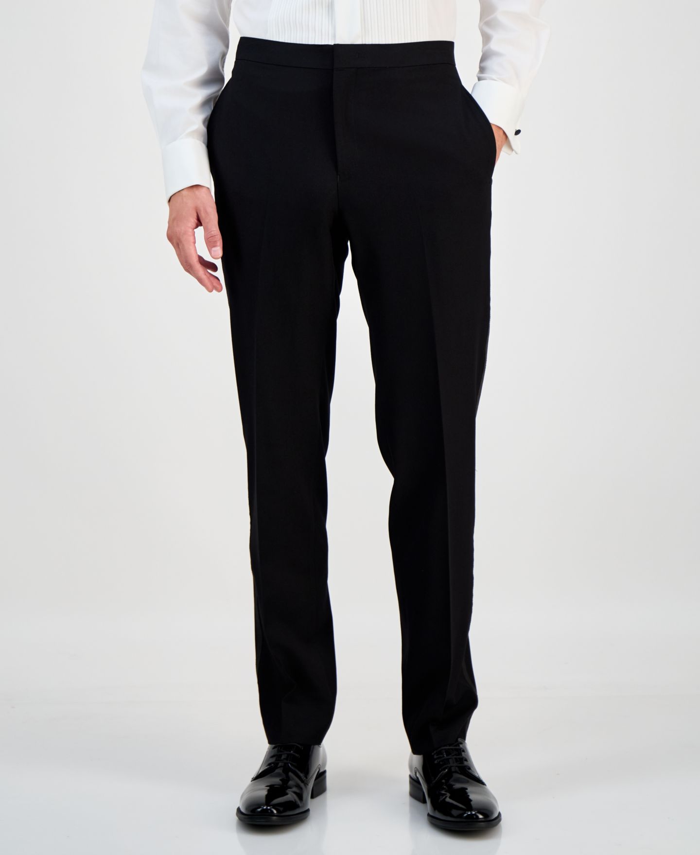 Мужские брюки Alfani Slim-Fit Stretch Black Tuxedo, цвет: Чёрный — фото 3
